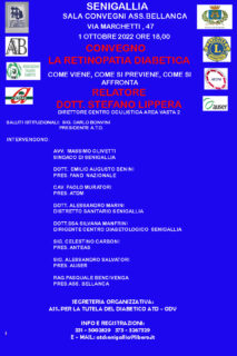 Convegno retinopatia diabetica - locandina