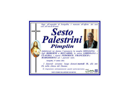 Necrologio Sesto Palestrini Pimplin