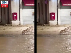 Una scena del video fornito dall'ing. Rognoli sull'alluvione del 15 settembre 2022
