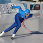Linda Rossi in azione sul ghiaccio