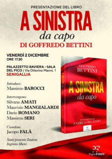Presentazione libro "A Sinistra da capo" di Goffredo Bettini - locandina
