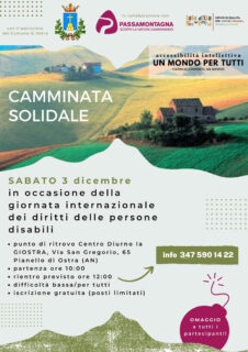 Camminata solidale a Ostra - locandina