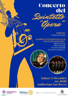 Concerto del Quintetto Opera in favore della scuola di Pianello di Ostra - locandina