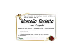 Necrologio Marcella Bedetta
