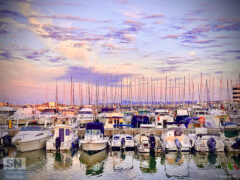 Tramonto rosa al porto di Senigallia - Foto Rita Zingaretti