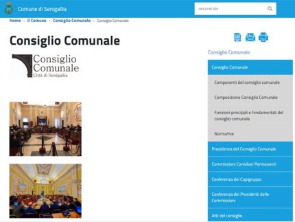 Sito web Comune di Senigallia - Sezione Consiglio Comunale