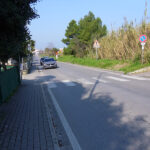 Stradone Misa e argine fiume visti da imbocco sud