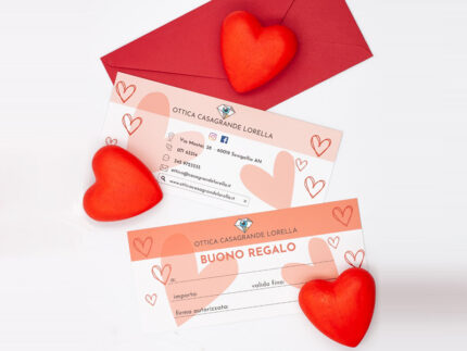 San Valentino: gift card dell'Ottica Casagrande Lorella