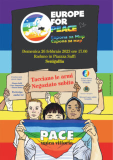 Marcia per la Pace il 26 febbraio 2023 a Senigallia - locandina