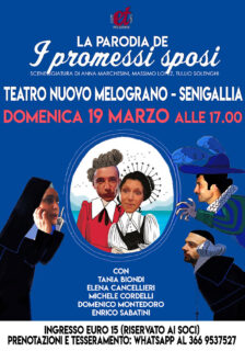 Parodia de I promessi sposi al Teatro Nuovo Melograno di Senigallia - locandina