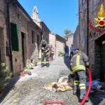 Incendio in un'abitazione di Serra de' Conti
