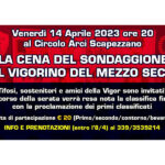 Cena del sondaggione del Vigorino del Mezzo Secolo