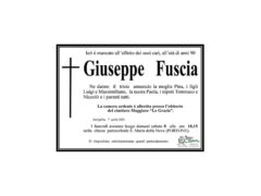 Necrologio Giuseppe Fuscia