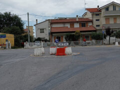 Rotatoria provvisoria a Cesano di Senigallia tra SS16 e strada della Marina