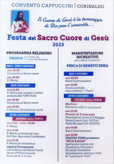 Festa del Sacro Cuore 2023 a Corinaldo - locandina