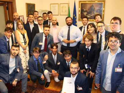 Incontro a Roma di Lega Giovani con onorevole Carloni, Marchetti e Latini