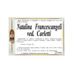 Necrologio Natalina Francescangeli