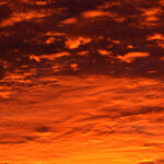 Tramonto rosso fuoco