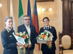 Incontro tra il sindaco Massimo Olivetti e la nuova comandante dei Carabinieri di Senigallia, Felicia Basilicata