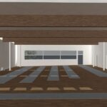 Rendering del Palascherma previsto a Marzocca