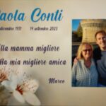 Manifesto mortuario di Paola Conti