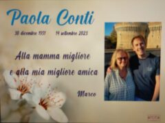 Manifesto mortuario di Paola Conti