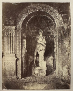 Félix Thiollier, Statua che ornava la grotta nel 1858, Bastie d'Urfé, (albumina, 155x125 mm), statua presa dalla famiglia del Duc de Cadore prima del 1872