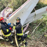 Rimozione ultraleggero caduto nel Cesano a Trecastelli