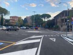 Rotatoria tra Viale Anita Garibaldi, via Marche e via L'Aquila