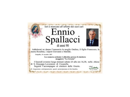 Necrologio Ennio Spallacci