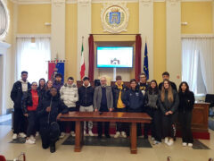 Massimo Bello ha incontrato gli studenti della 4B/ENO dell'Istituto Panzini di Senigallia