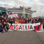 Tifosi del Milan Club Senigallia a Milano in occasione di Milan-Sassuolo