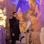 Set allestito presso le Grotte di Frasassi