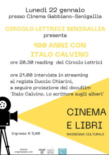 100 anni con Italo Calvino - Rassegna "Cinema e libri" - locandina