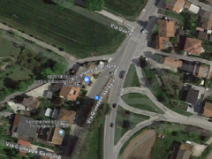 Foto aerea dell'area che potrebbe ospitare una nuova rotatoria a Brugnetto