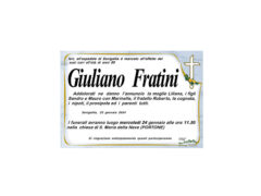 Necrologio Giuliano Fratini
