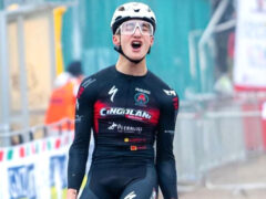 L’urlo biancorossoverde dell’allievoTommaso Cingolani