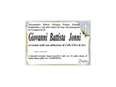 Necrologio di Giovanni Battista Jonni