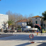 Lavori di scavo su viale IV Novembre per le tubature del gas metano