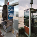 Cabine telefoniche dismesse sul lungomare Mameli di Senigallia