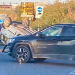 Incidente alla rotatoria di fronte al casello A-14 di Senigallia