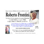 Necrologio Roberto Frontini