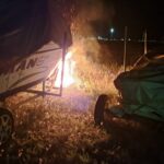 Incendio in area rimessaggio natanti alla Cesanella