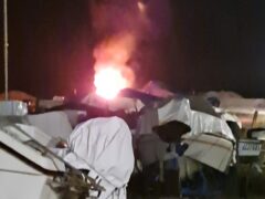 Incendio in area rimessaggio natanti alla Cesanella