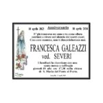 Anniversario Francesca Galeazzi