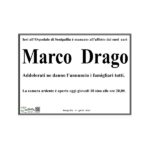 Necrologio Marco Drago