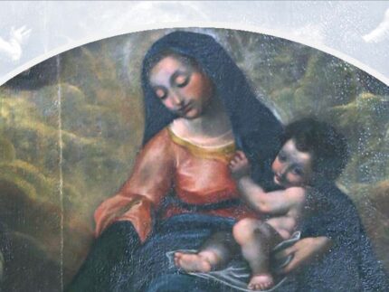 Vergine del Rosario con S. Domenico e S. Francesco - Particolare