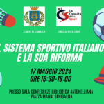 Locandina del convegno "Il sistema sportivo italiano e la sua riforma"