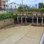Fosso Sant'Angelo a fine pioggia, con l'acqua che defluisce