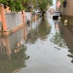 Via Panzini allagata